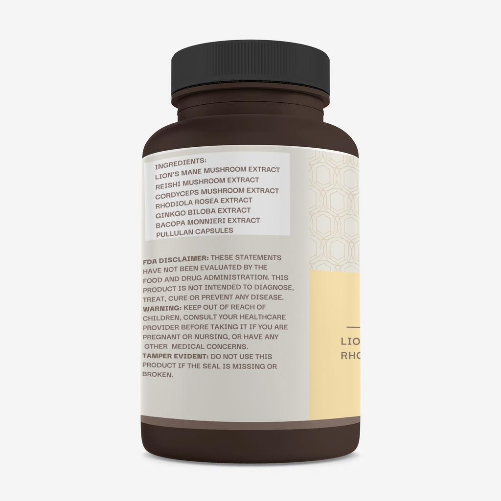 MAMA CHILLS MUSHROOM WELLNESS- FOCUS BLEND CAPSULES- 60 COUNT